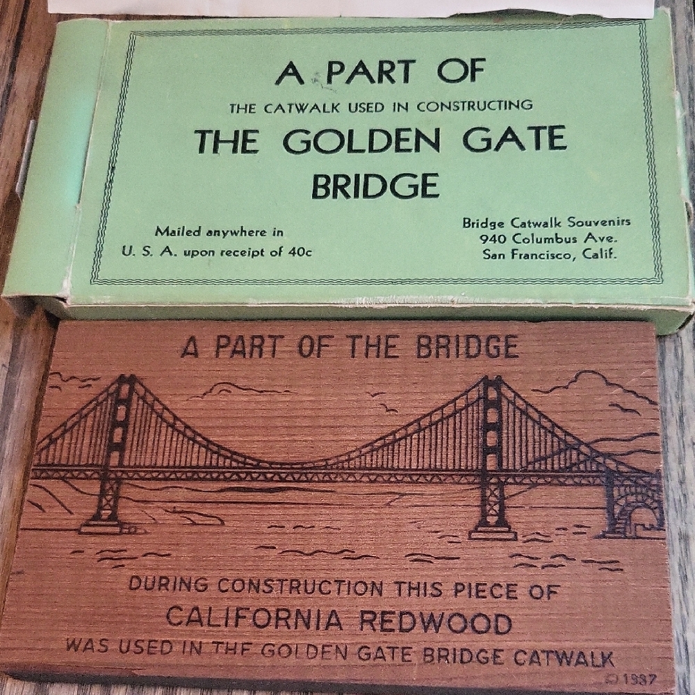 Golden Gate Bridge Redwood Souvenir